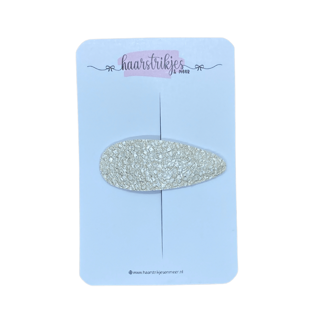 Emma 4cm - Champagne structuur subtiel glitter