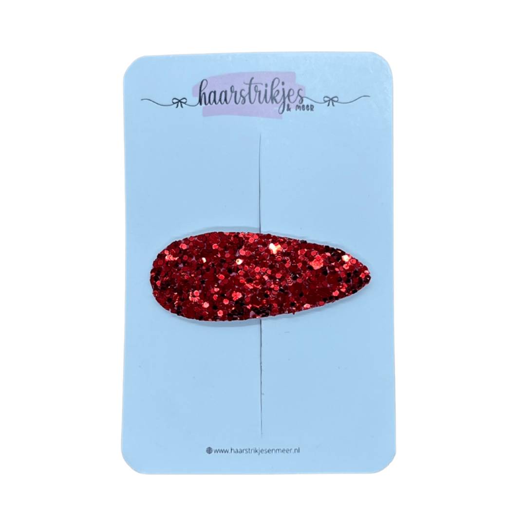 Emma 4cm - Rood grove glitter